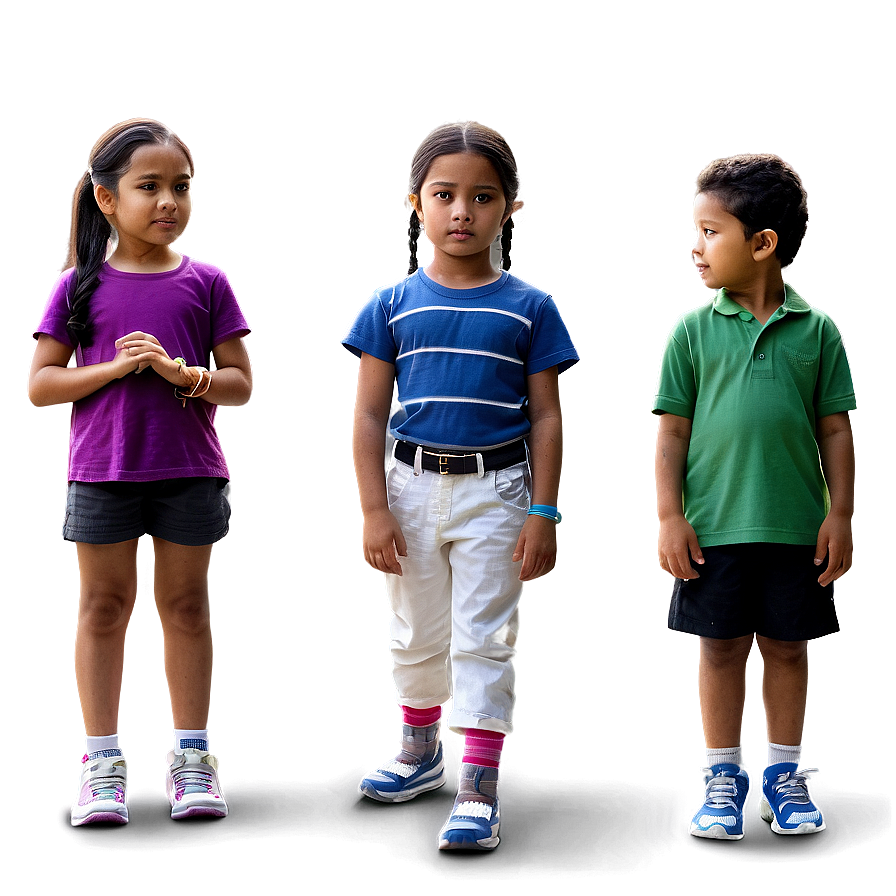 Children Standing Together Png Vxf PNG Image