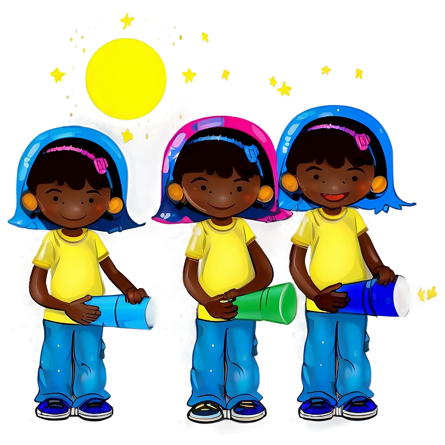 Children Star Gazing Png Kfb PNG Image