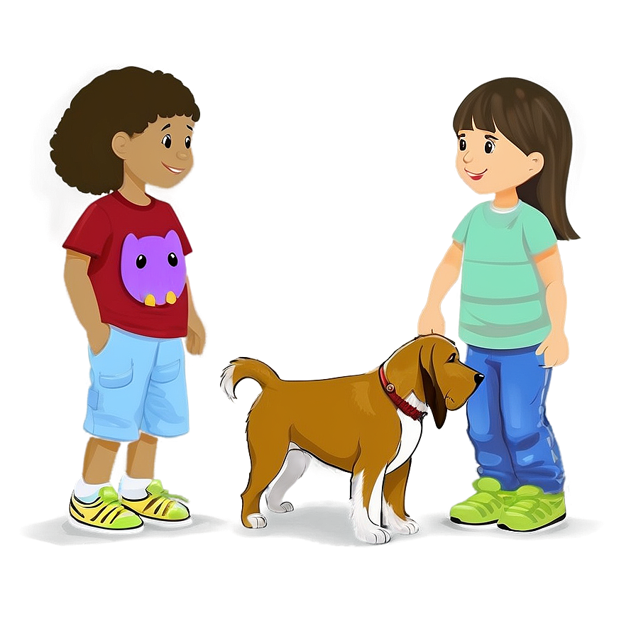 Children With Pets Png 2 PNG Image