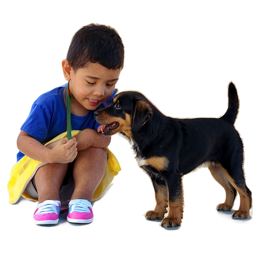 Children With Pets Png Psv PNG Image