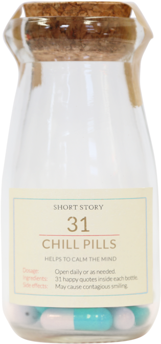 Chill Pills Bottle Concept PNG Image