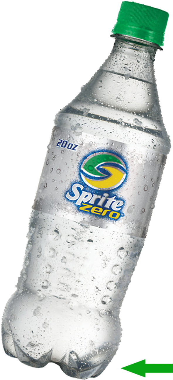 Chilled Sprite Zero Bottle PNG Image