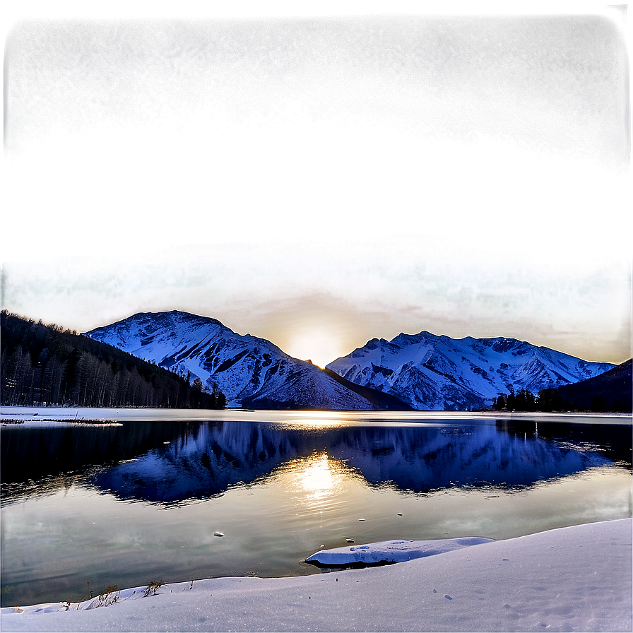 Chilled Winter Lake Png Dqd PNG Image