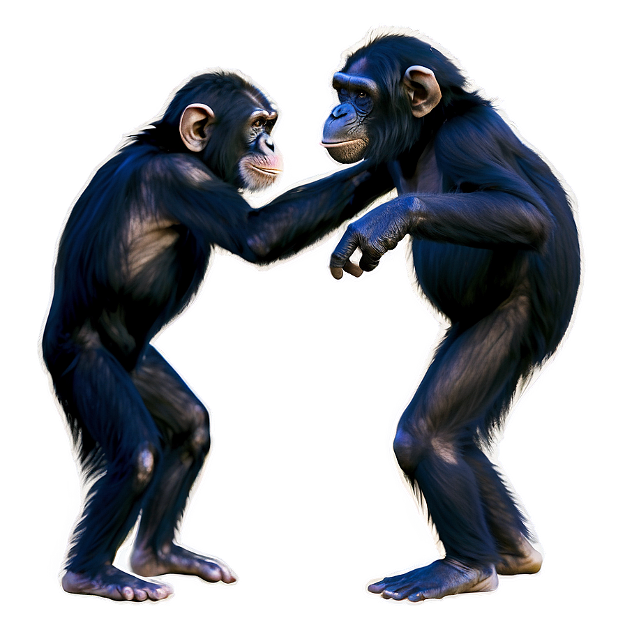 Chimpanzee In A Playful Fight Png 45 PNG Image