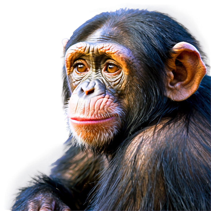 Chimpanzee Observing Surroundings Png Cdl35 PNG Image