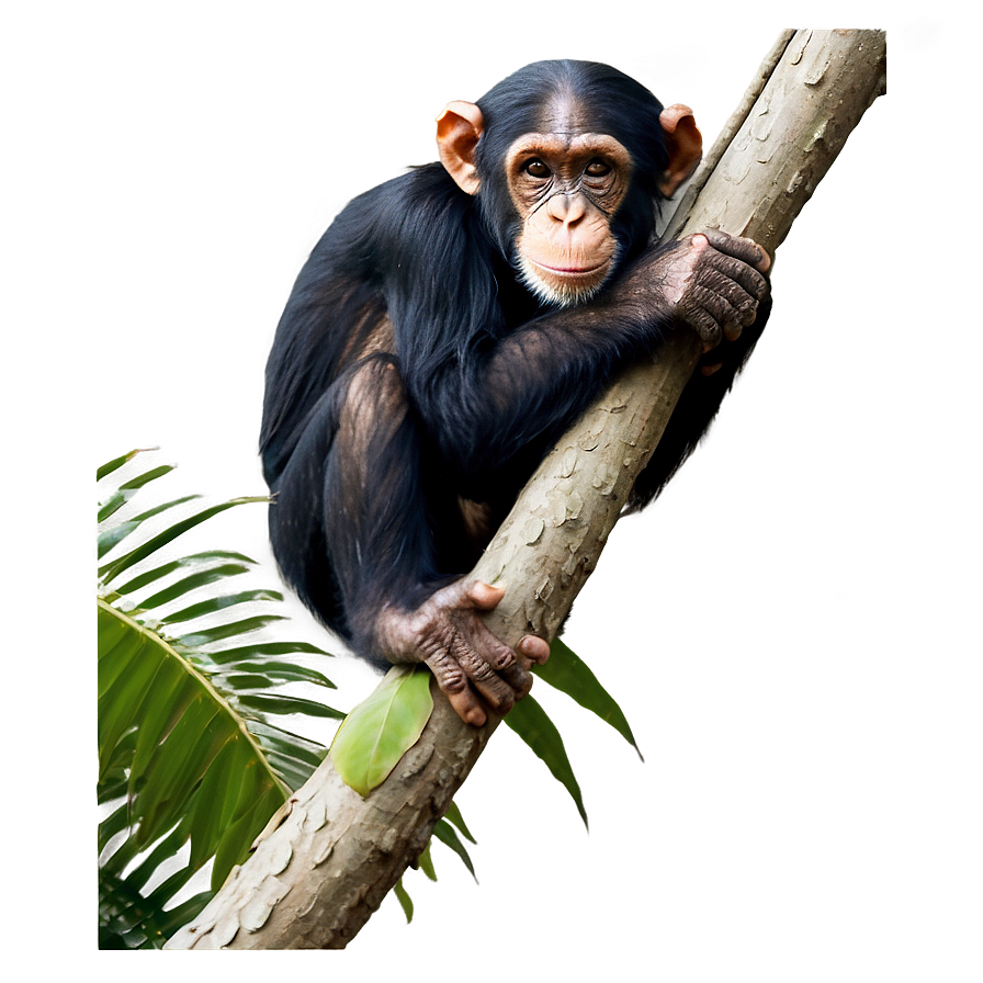 Chimpanzee On A Branch Png 06112024 PNG Image