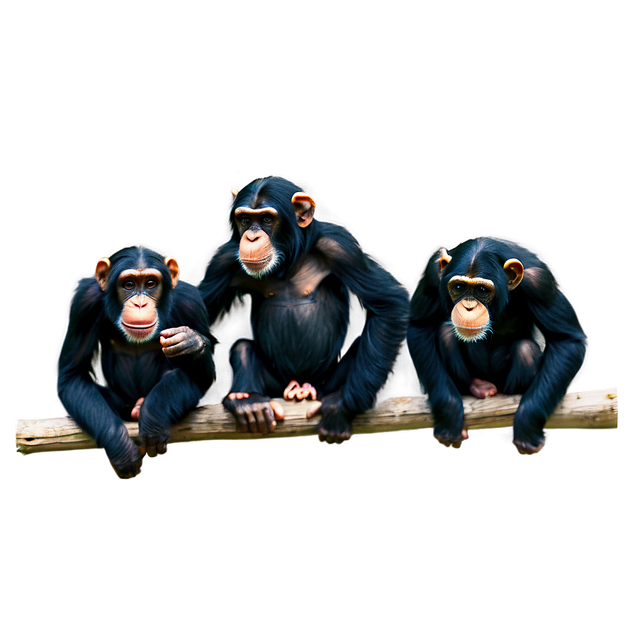 Chimpanzee Troop Together Png Lgc PNG Image