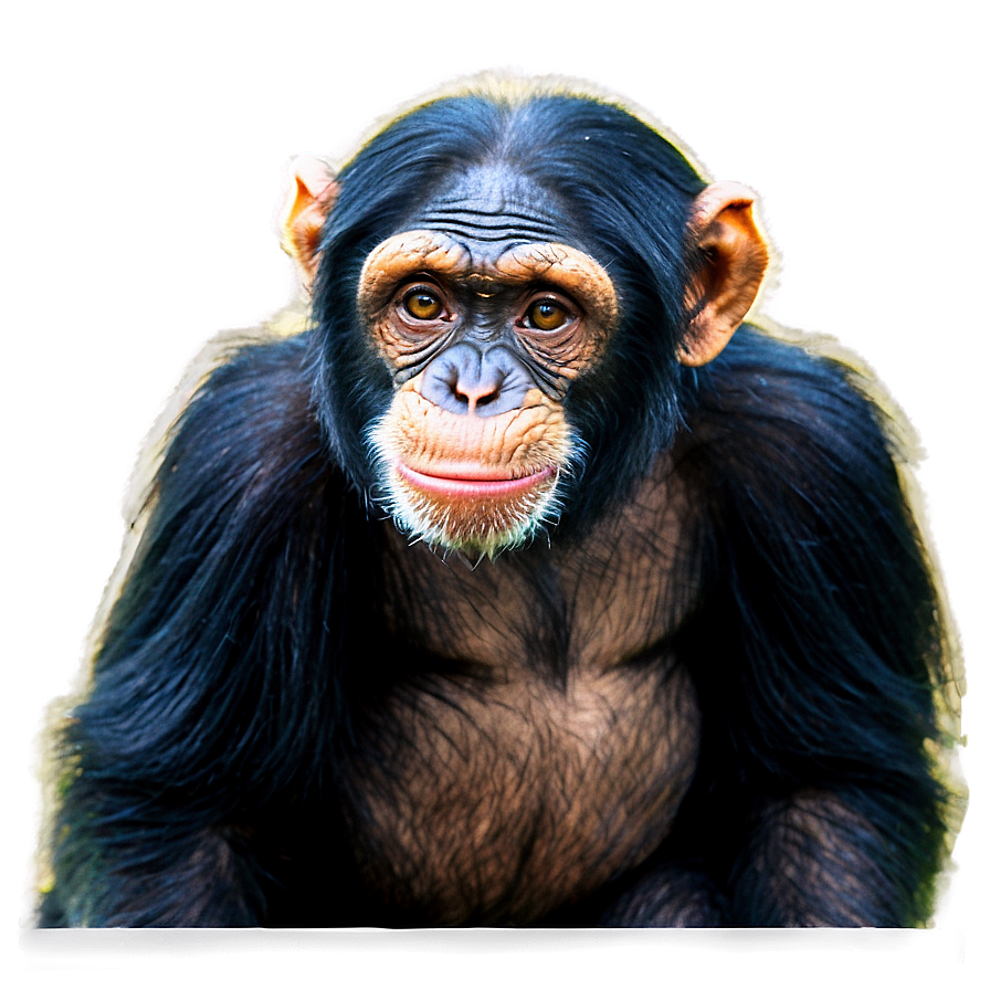 Chimpanzee With A Curious Gaze Png Nmw29 PNG Image