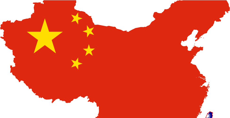 China Mapwith Flag Overlay PNG Image