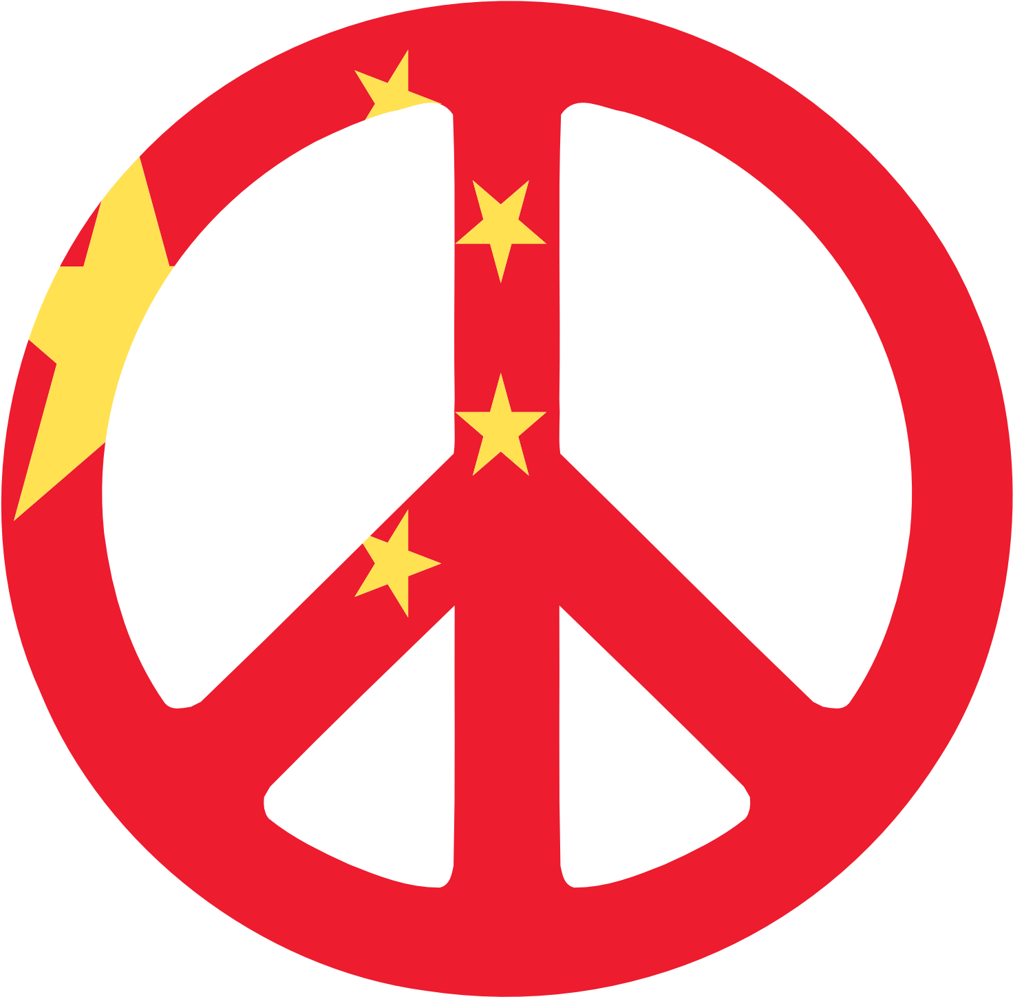 China Peace Symbol Fusion PNG Image