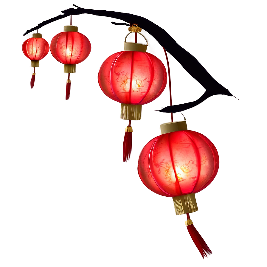 Chinese Lantern Art Png Evy9 PNG Image