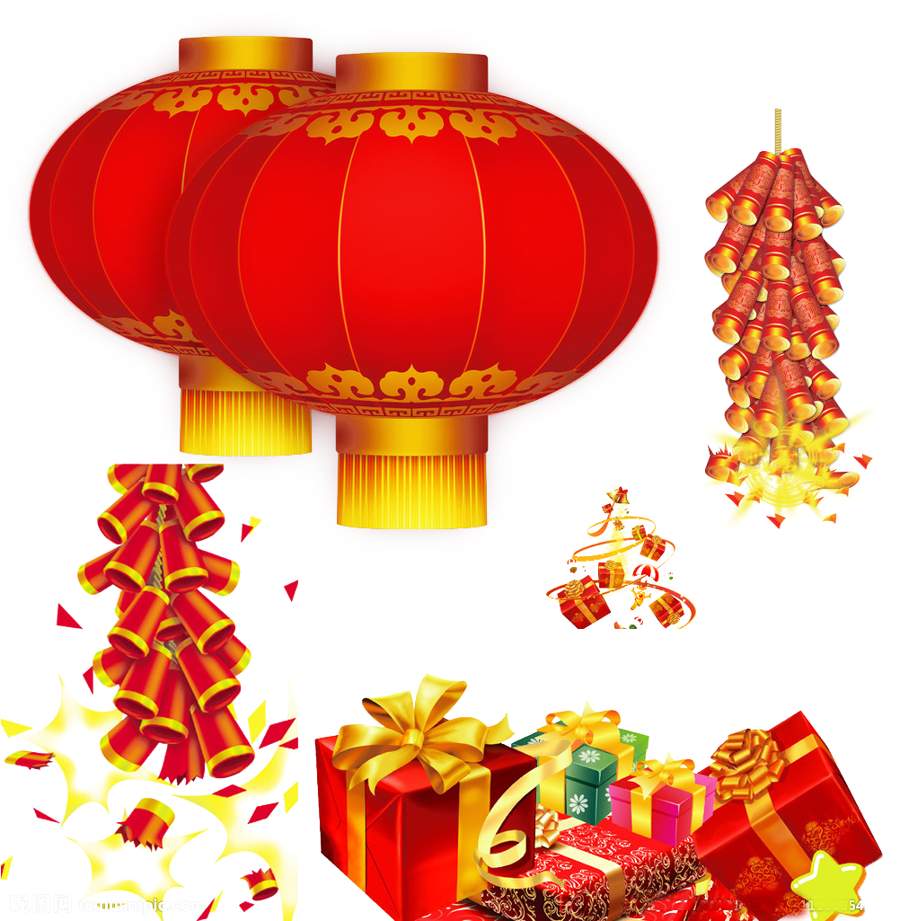 Chinese New Year Festive Decorations PNG Image