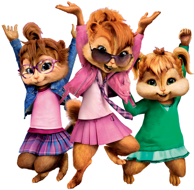 Chipettes Animated Group Pose PNG Image