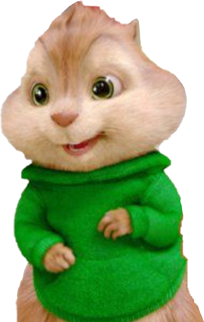 Chipmunkin Green Sweater PNG Image