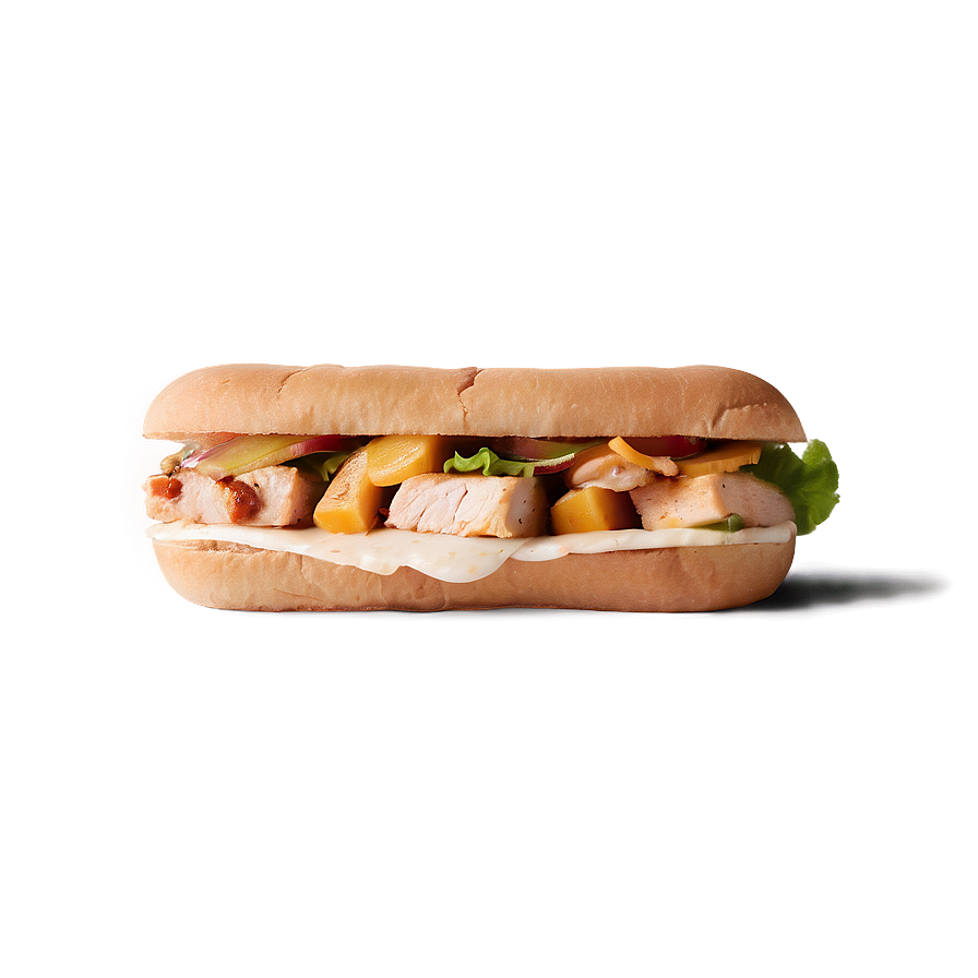 Chipotle Peach Chicken Sandwich Png 06132024 PNG Image