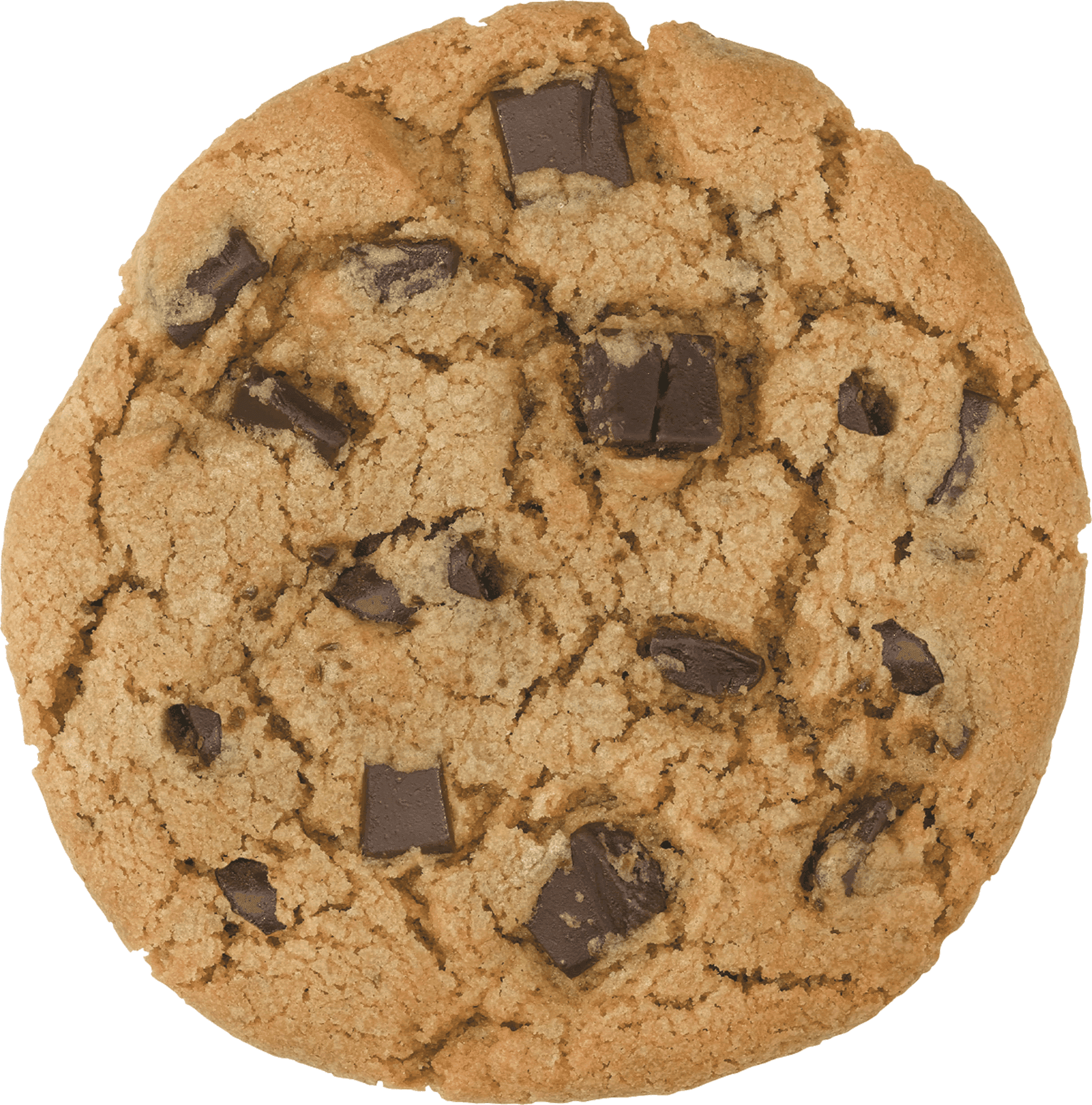 Chocolate Chip Cookie Top View.png PNG Image