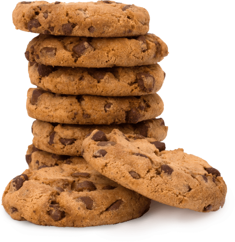 Chocolate Chip Cookies Stacked PNG Image