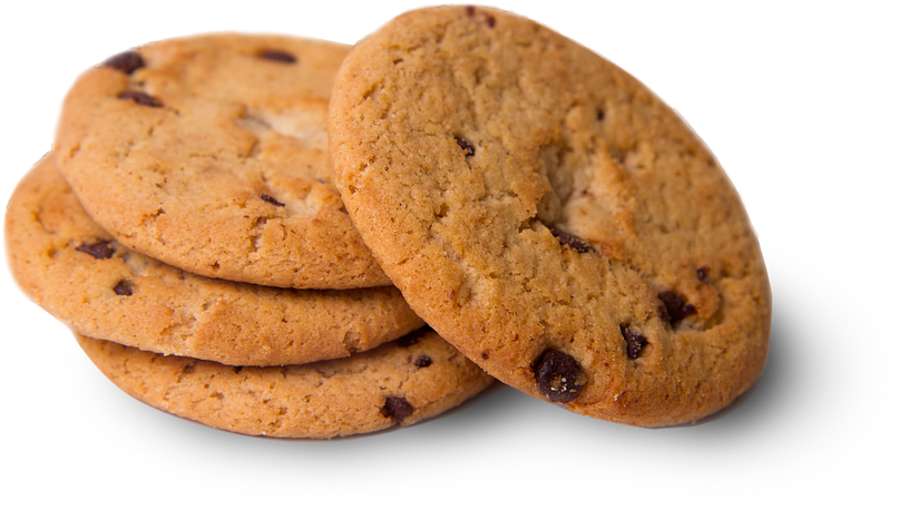 Chocolate Chip Cookies Stacked PNG Image