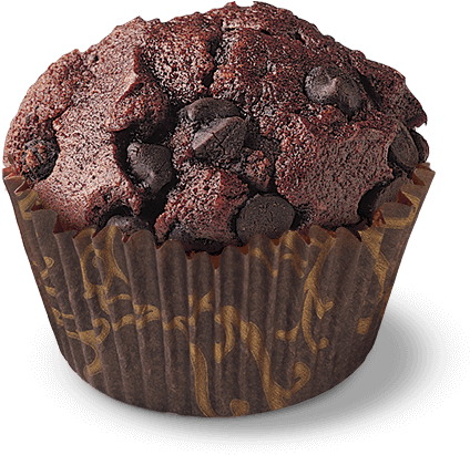 Chocolate Chip Muffin Top View PNG Image