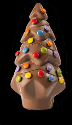 Chocolate Christmas Treewith Candies PNG Image