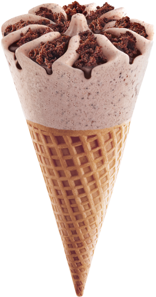 Chocolate Cookie Crumble Ice Cream Cone PNG Image