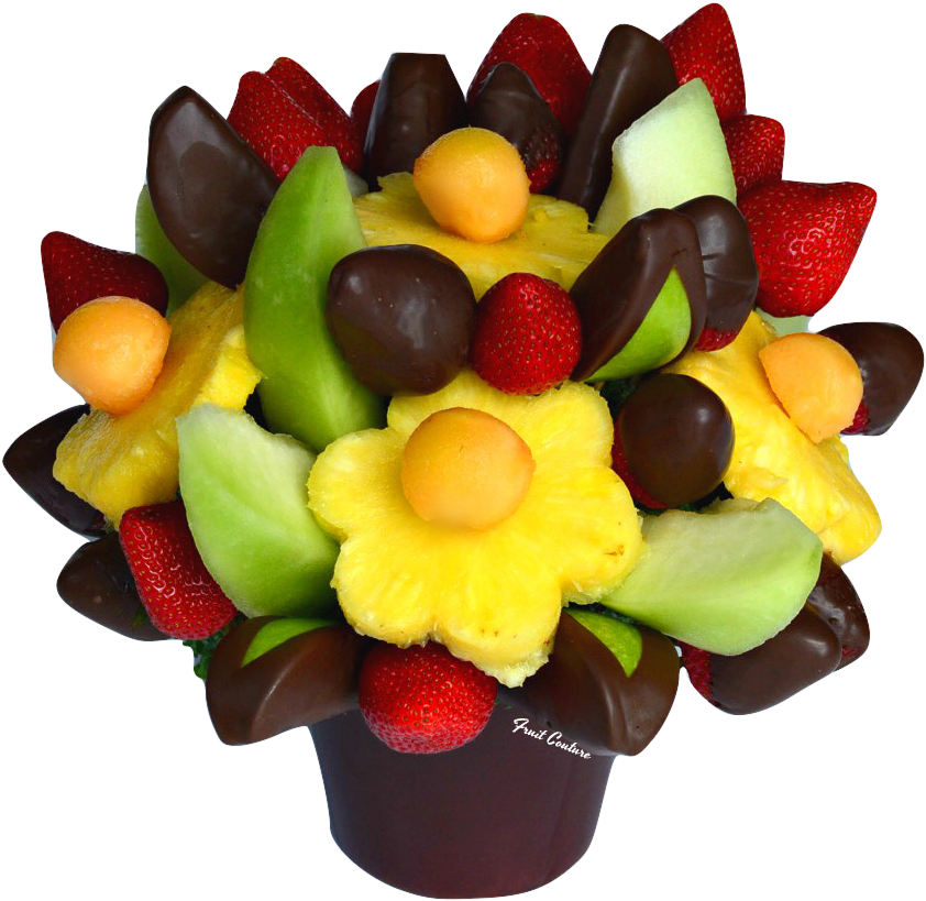 Chocolate Covered Fruit Bouquet PNG Image