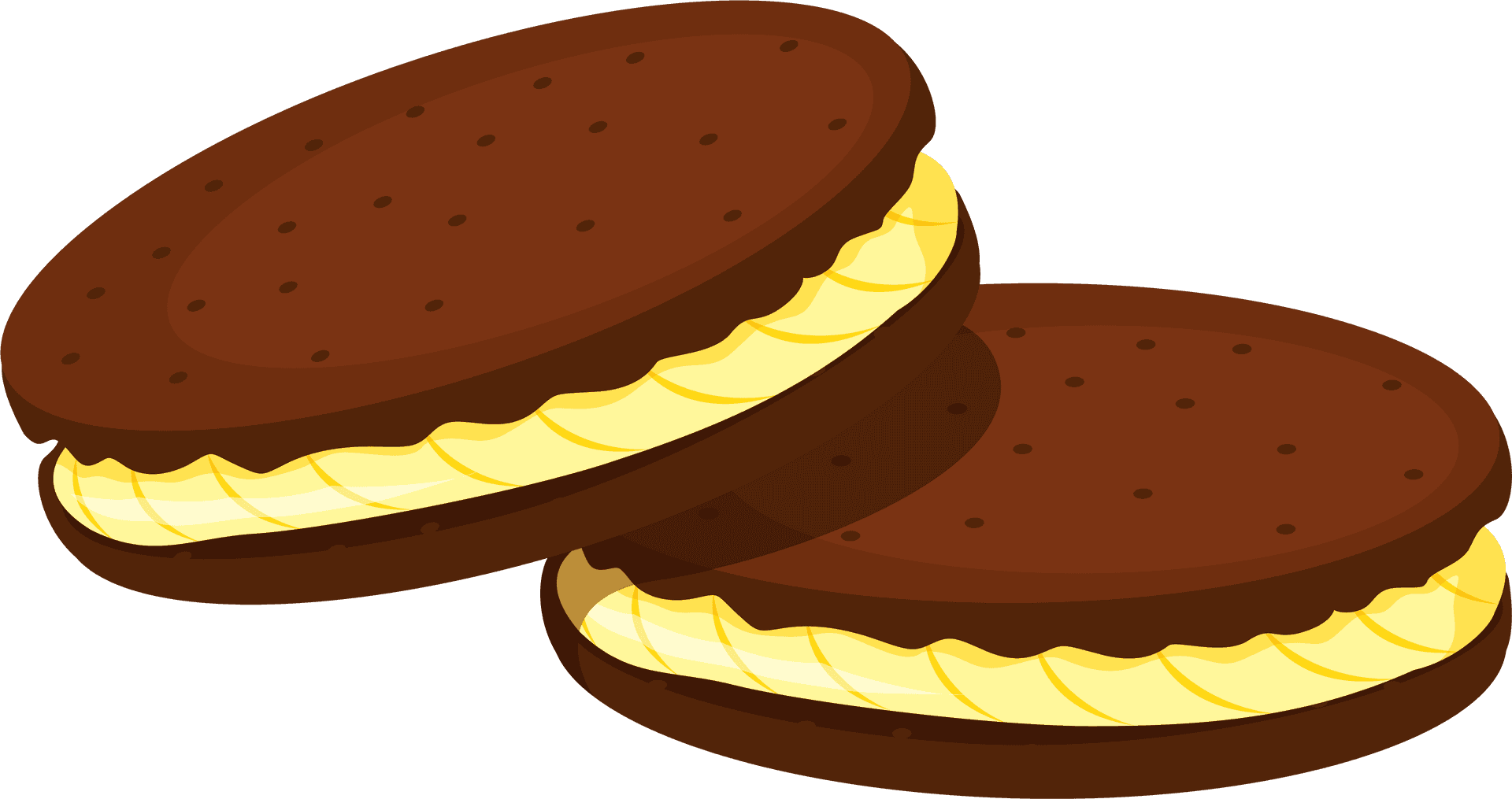 Chocolate Cream Sandwich Biscuits PNG Image