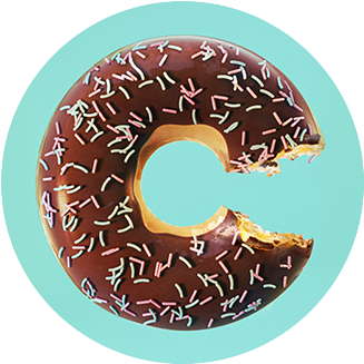 Chocolate Donutwith Bite Missing PNG Image