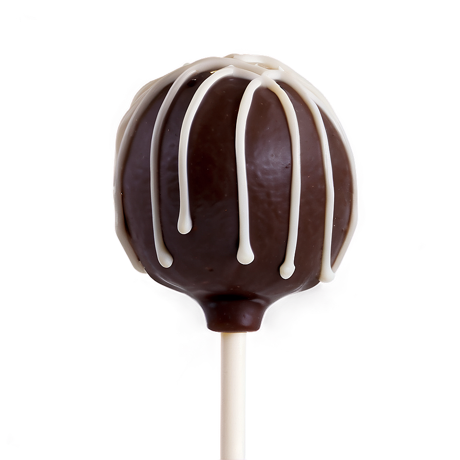 Chocolate Drizzle Cake Pop Png Ngy PNG Image