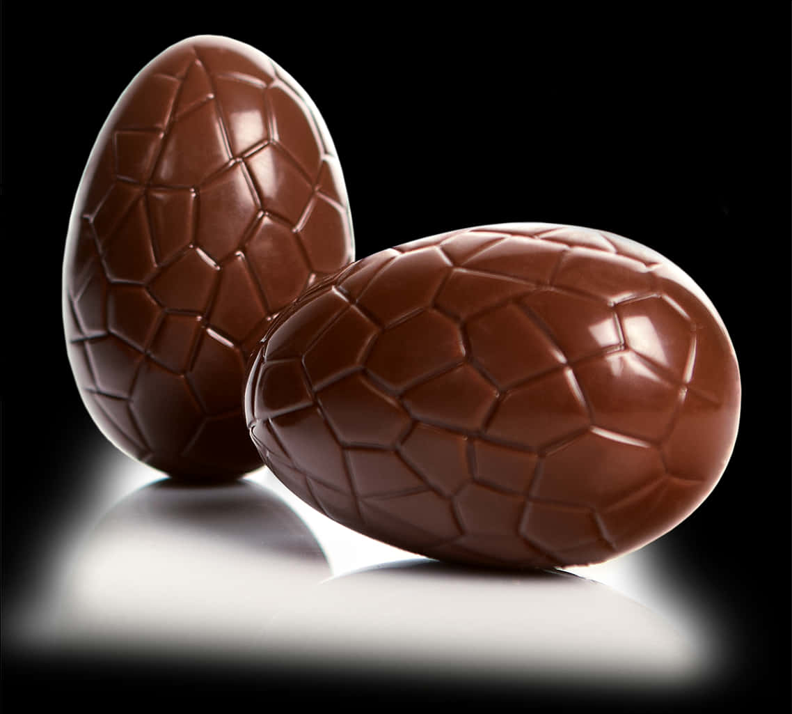 Chocolate Easter Eggs Elegant Background PNG Image