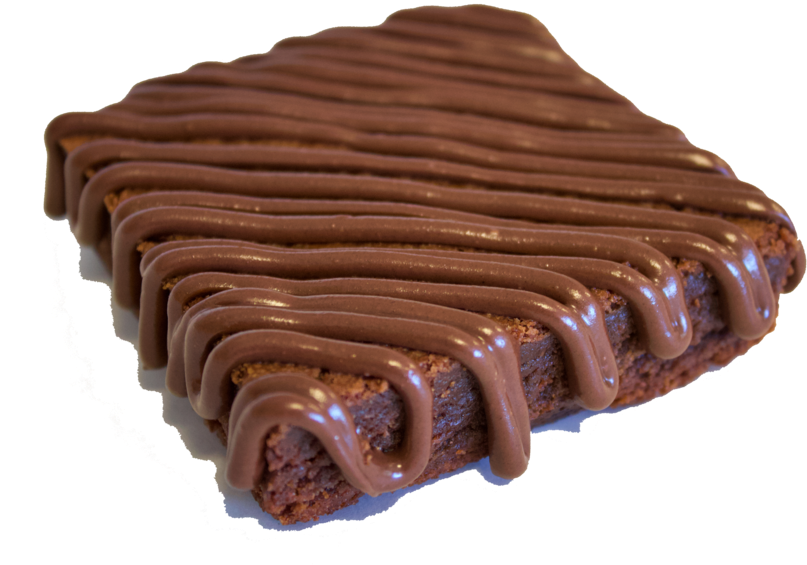 Chocolate Frosted Brownie Dessert PNG Image