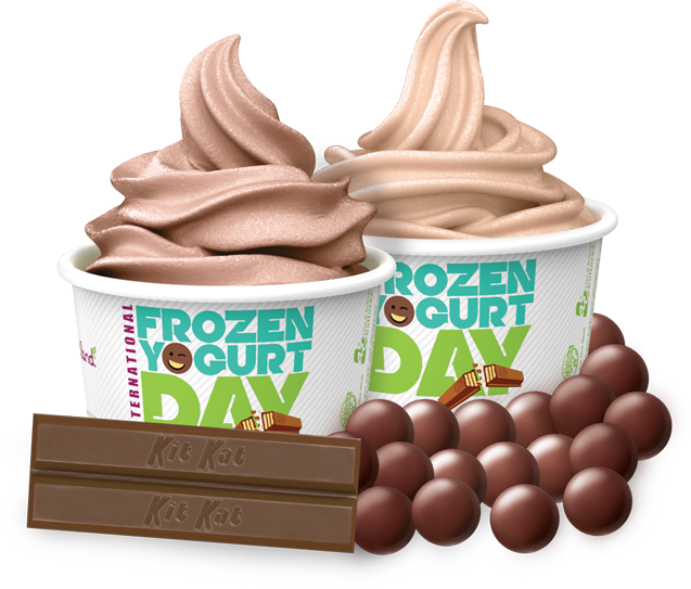 Chocolate Frozen Yogurt Celebration PNG Image