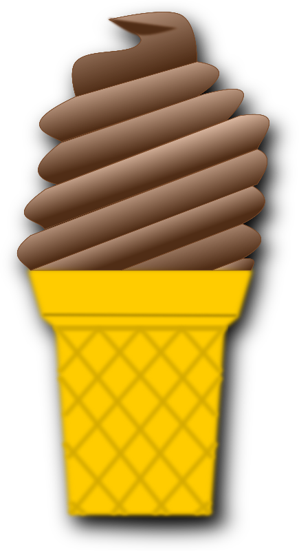 Chocolate Ice Cream Cone Graphic PNG Image