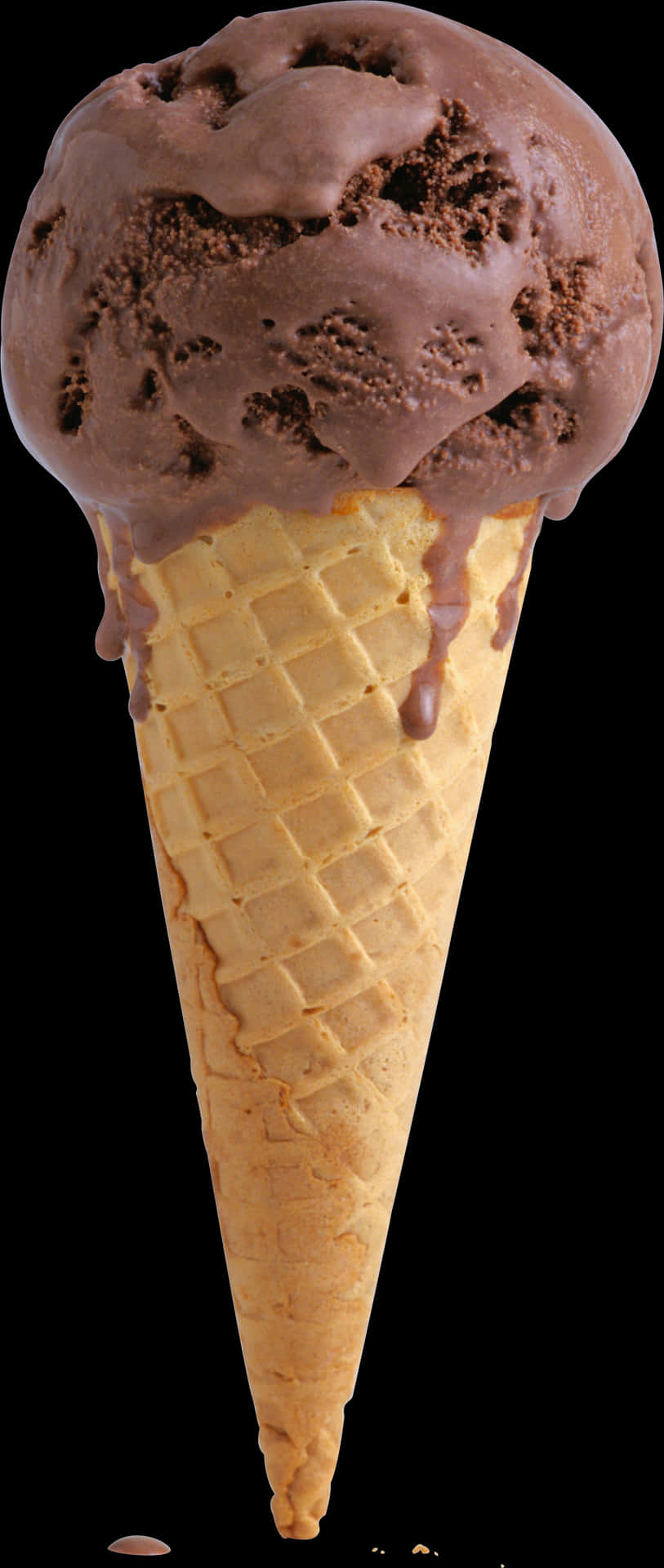 Chocolate Ice Cream Cone PNG Image