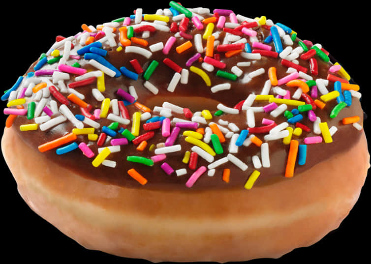 Chocolate Sprinkled Donut.jpg PNG Image