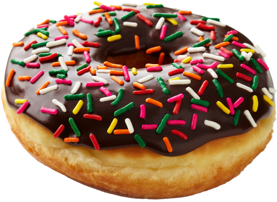 Chocolate Sprinkled Doughnut.png PNG Image