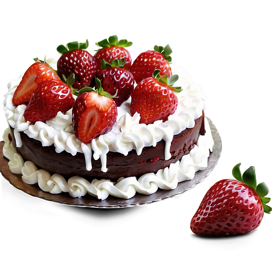 Chocolate Strawberry Cake Png Rwa PNG Image