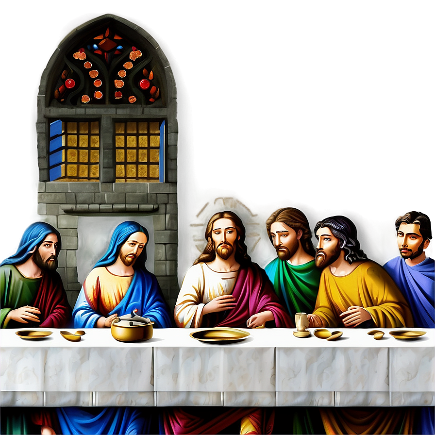 Christian Last Supper Scene Png Yvx PNG Image