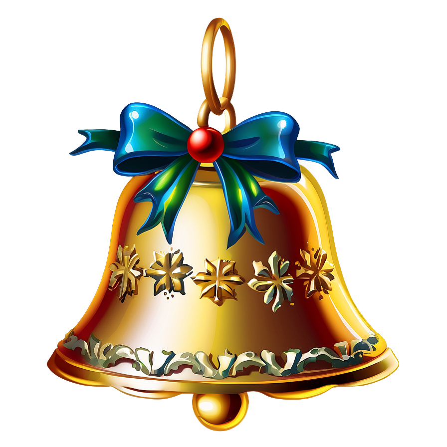 Christmas Bell With Snowflake Png 79 PNG Image