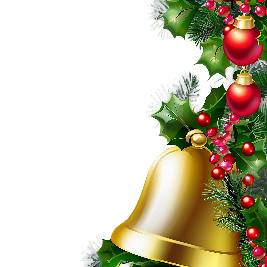 Christmas Bells And Garland Png 31 PNG Image