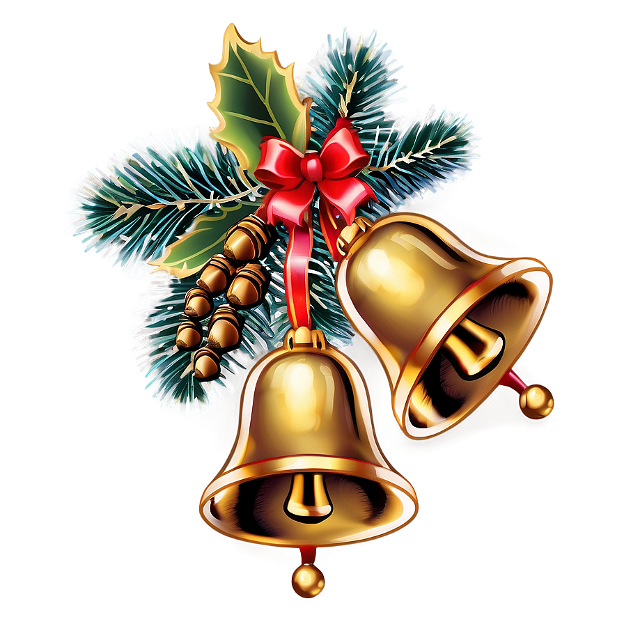 Christmas Bells With Pine Cones Png 94 PNG Image