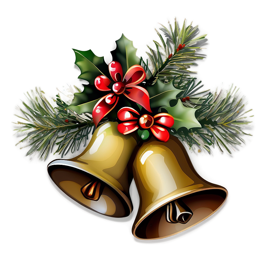 Christmas Bells With Pine Cones Png Iwn39 PNG Image