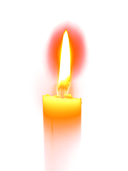 Christmas Candle Glow PNG Image