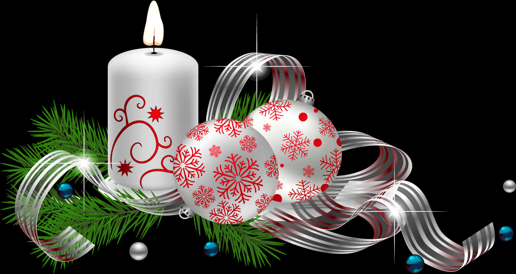 Christmas Candle Ornaments Decoration.jpg PNG Image