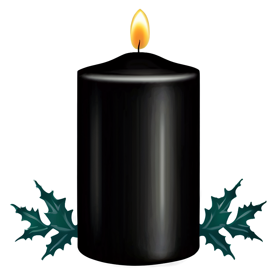 Christmas Candle Silhouette Png Bjm PNG Image