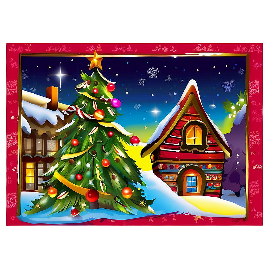 Christmas Card Clipart Png Qps82 PNG Image