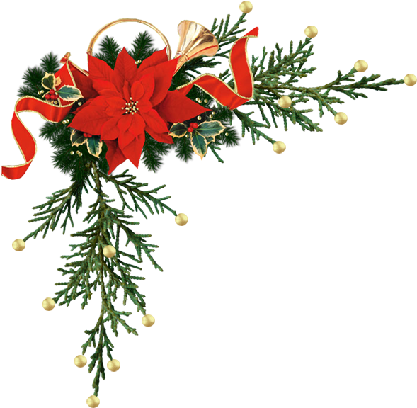 Christmas Corner Decoration.png PNG Image