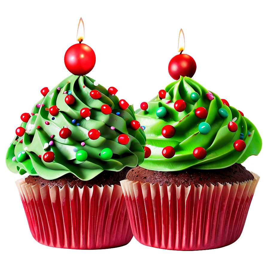 Christmas Cupcakes Png 06112024 PNG Image