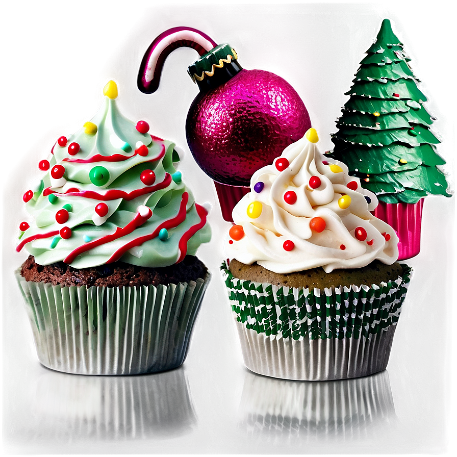 Christmas Cupcakes Png Ltr9 PNG Image