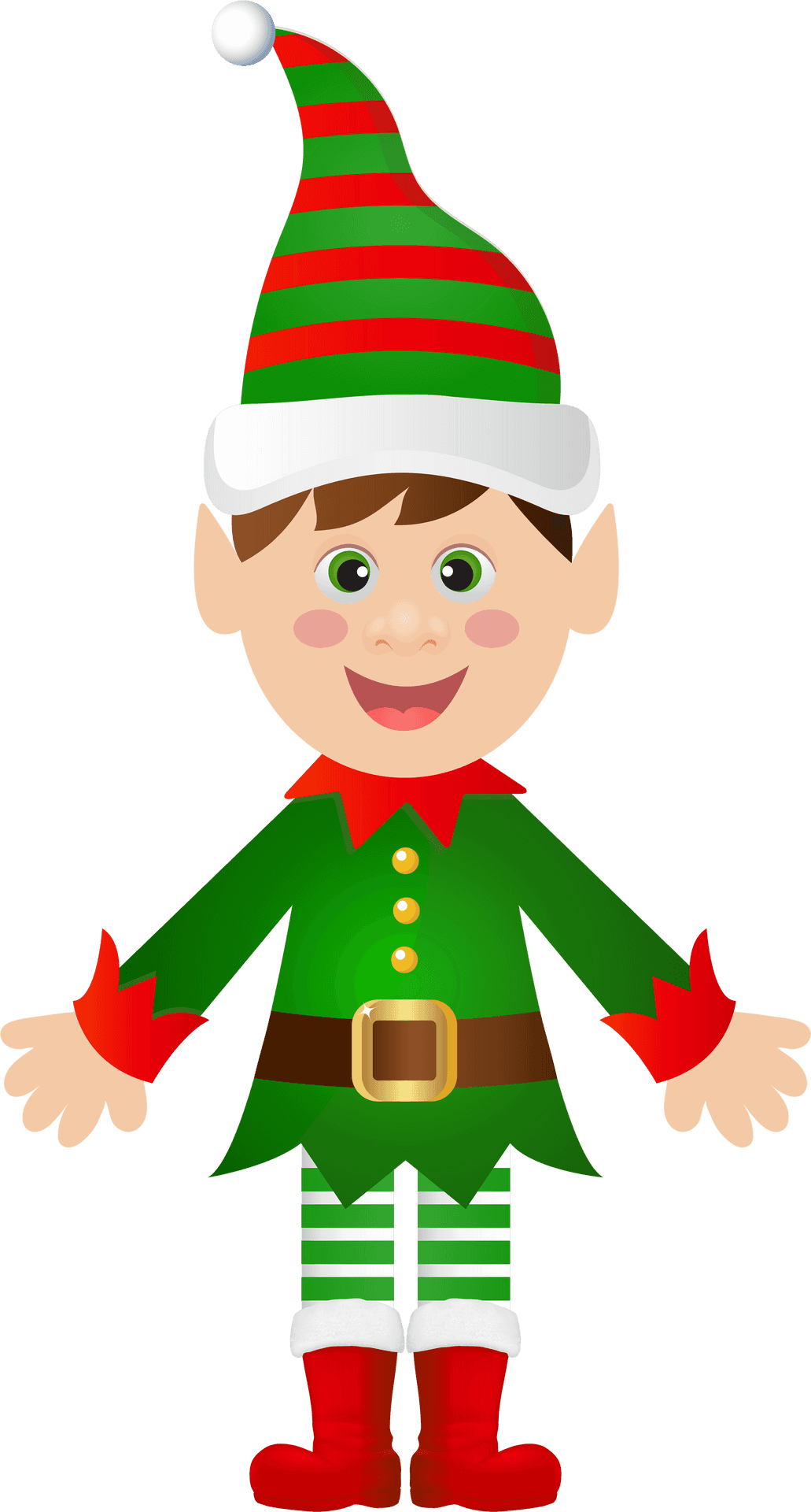 Christmas Elf Cartoon Character PNG Image